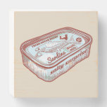 Bad breath funny Sardines tin Wooden Box Sign