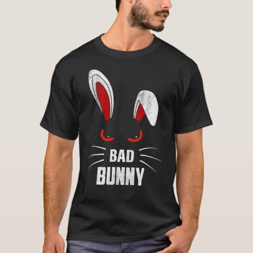 Bad Bunny Scary Rabbit Cool Animal Lover T_Shirt