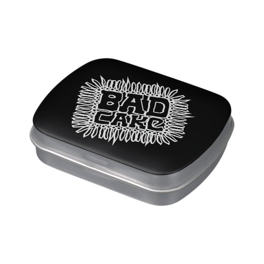 Bad Cake Logo Box - Black Jelly Belly Tin (Side)