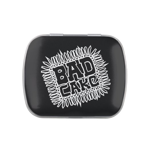 Bad Cake Logo Box - Black Jelly Belly Tin (Top)
