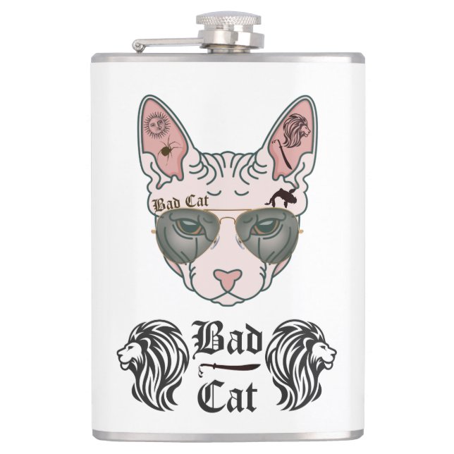 Bad Cat Flask (Front)