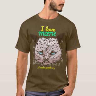 BAD CAT I love Math - it makes People cry Premium T-Shirt