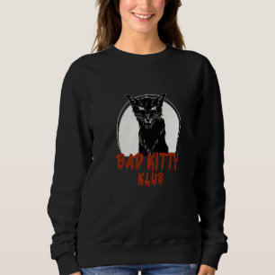Bad Cat Kitty Custome Halloween Sweatshirt