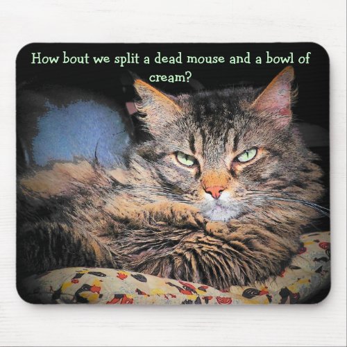 Bad Cat pick up lines 1 Mouse Pad