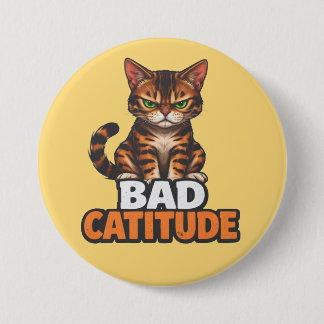 Bad Catitude Button