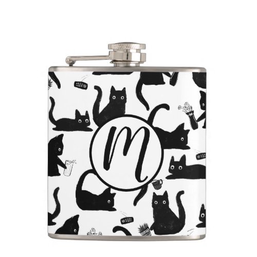 Bad Cats Knocking Stuff Over Flask