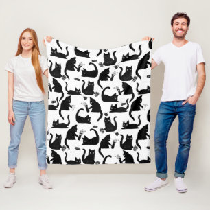 Bad Cats Knocking Stuff Over Fleece Blanket
