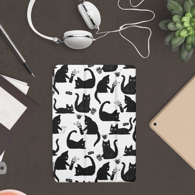 Bad Cats Knocking Stuff Over iPad Pro Cover (Bad Cats Knocking Stuff Over iPad Cover)