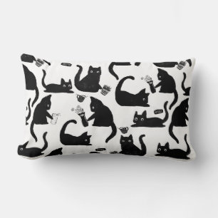 Bad Cats Knocking Stuff Over Lumbar Pillow