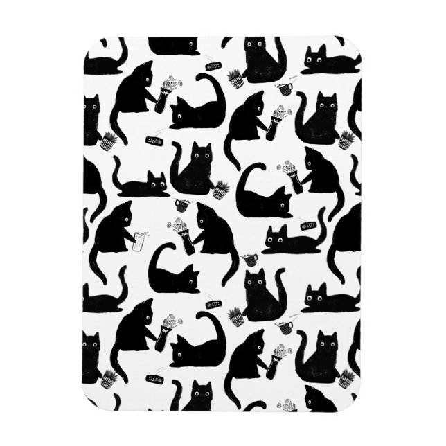 Bad Cats Knocking Stuff Over Magnet (Vertical)