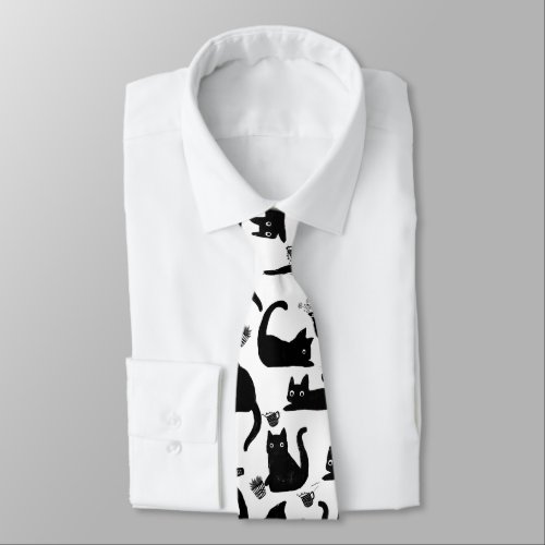 Bad Cats Knocking Stuff Over Neck Tie