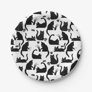 Bad Cats Knocking Stuff Over Paper Plates