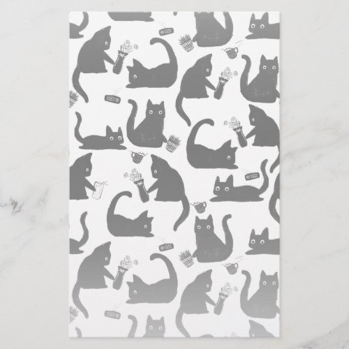 Bad Cats Knocking Stuff Over Stationery