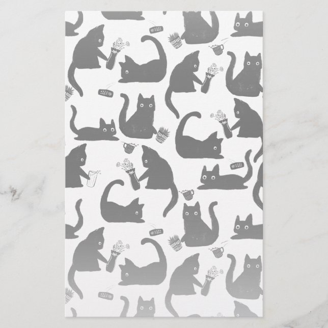 Bad Cats Knocking Stuff Over Stationery (Front)