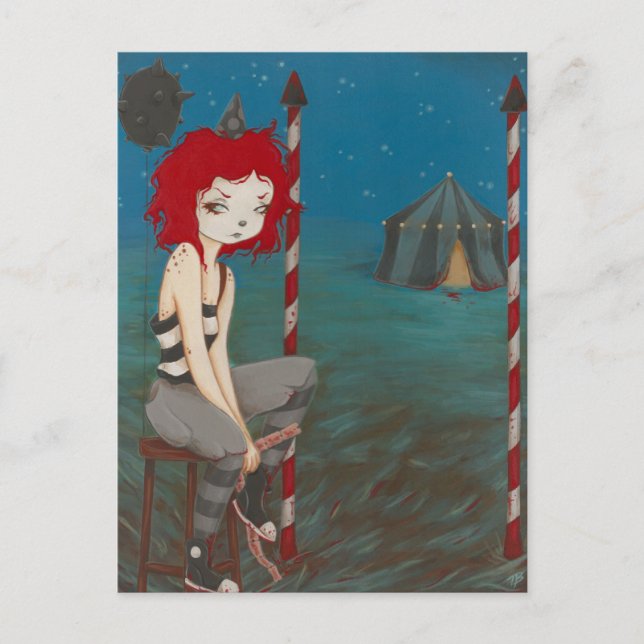 Bad Clown goth horror Postcard (Front)