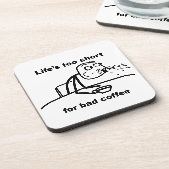 Bad Coffee Drink Coaster (Left Side)