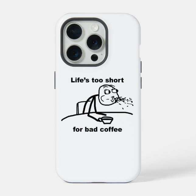 Bad Coffee iPhone Case (Back)