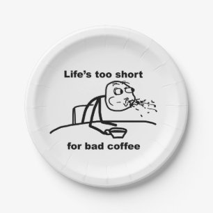 Bad Coffee Paper Plates