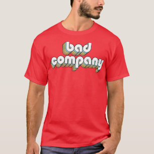 Bad Company Retro Rainbow Typography Faded Style T-Shirt