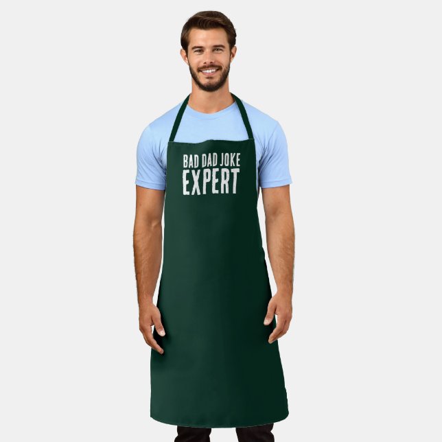 Bad Dad Joke Expert BOLD TYPOGRAPHY Apron (Worn)