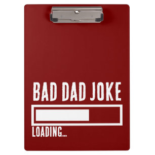 Bad Dad Joke Expert BOLD TYPOGRAPHY Clipboard