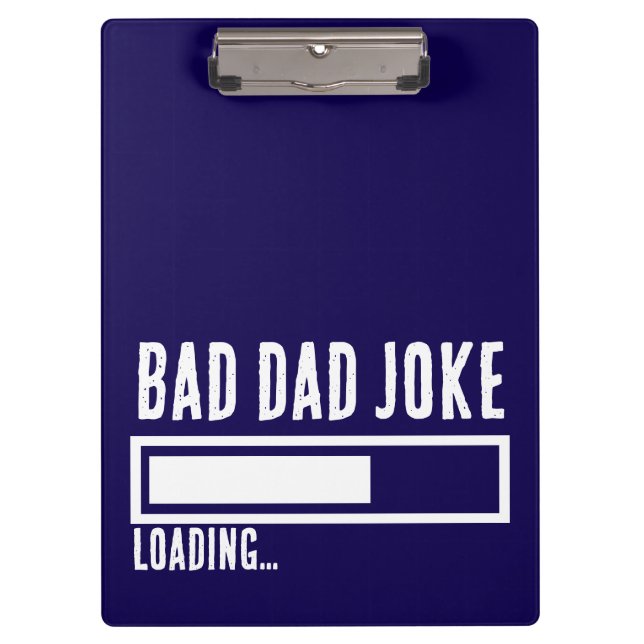 Bad Dad Joke Expert BOLD TYPOGRAPHY Clipboard (Front)