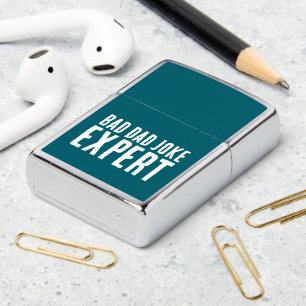Bad Dad Joke Expert BOLD TYPOGRAPHY Zippo Lighter