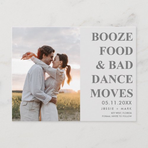 Bad Dance Moves Funny Wedding Save the Date Announcement Postcard