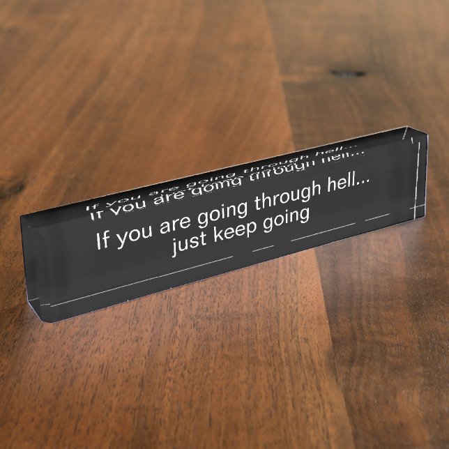 Bad Day At Office Funny Desk Name Plate (Side)
