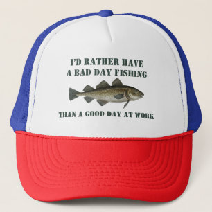 bad day fishing, trucker hat