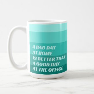 Bad Day Humor Teal Ombre Stripes Modern Minimal