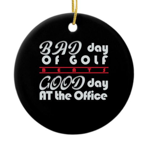 Bad Day Of Golfer Ceramic Ornament