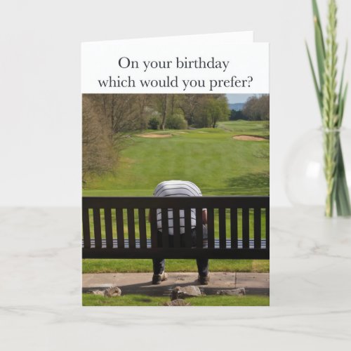 Bad day on the golf course birthday card