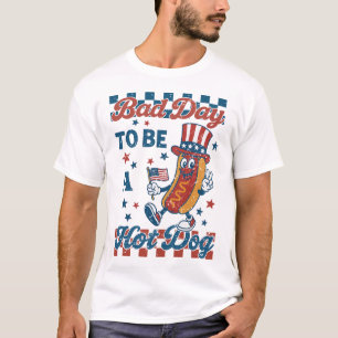 Bad Day To Be A Hot Dog BBQ Grilling Funny Hot Dog T-Shirt