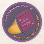 Bad Decisions Book Club Paper Coasters at Zazzle