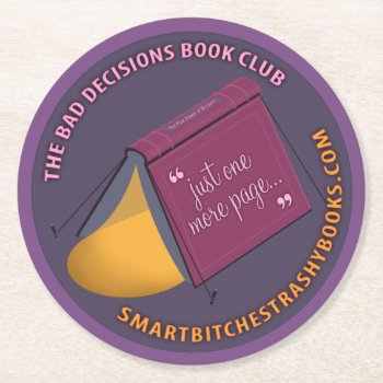 Bad Decisions Book Club Paper Coasters by SBTBLLC at Zazzle