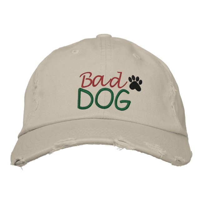 Bad DOG by SRF Embroidered Baseball Cap (Front)