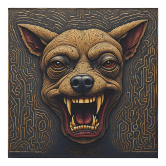 Bad Dog! Faux Canvas Print
