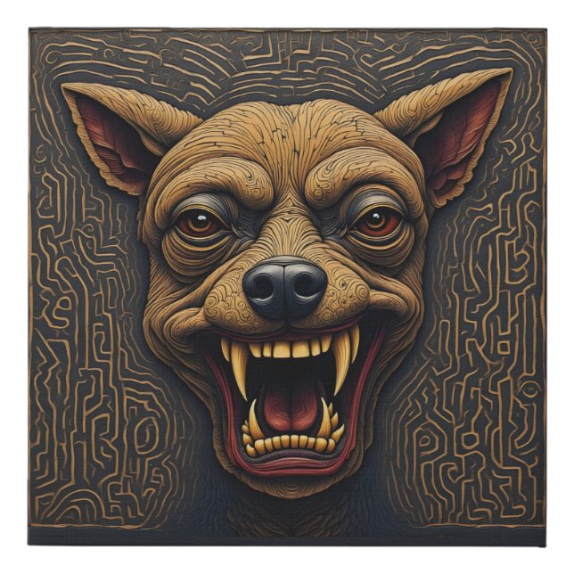 Bad Dog! Faux Canvas Print (Front)