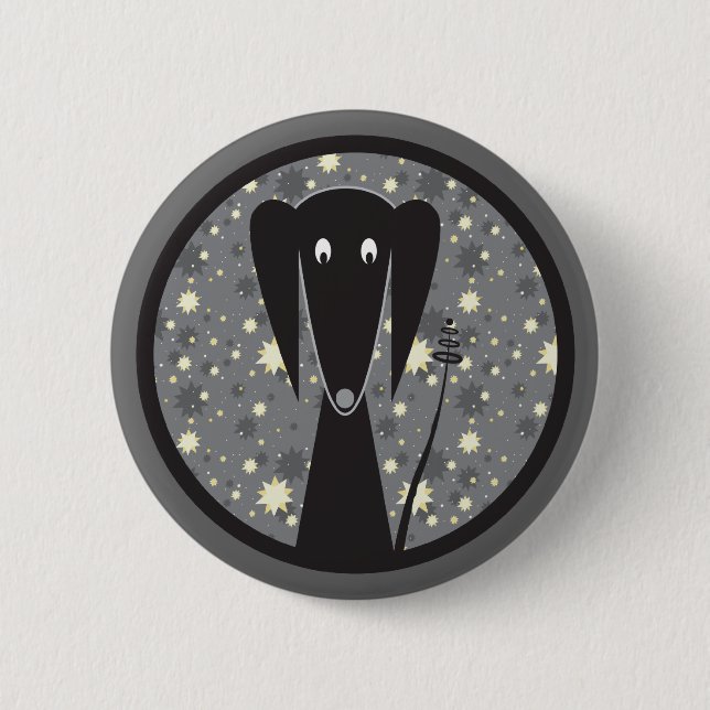 Bad Dog Graphics Original Robot Doxie Button (Front)