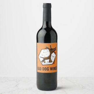 Bad dog  wine label