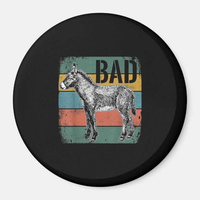 Bad Donkey Meme | Cute Donkey Lover Gifts Magnet (Front)