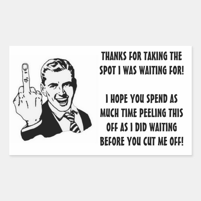 Bad Driver Parking Spot Sticker (Front)