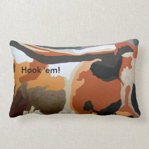 Bad Dude Longhorn Lumbar Pillow
