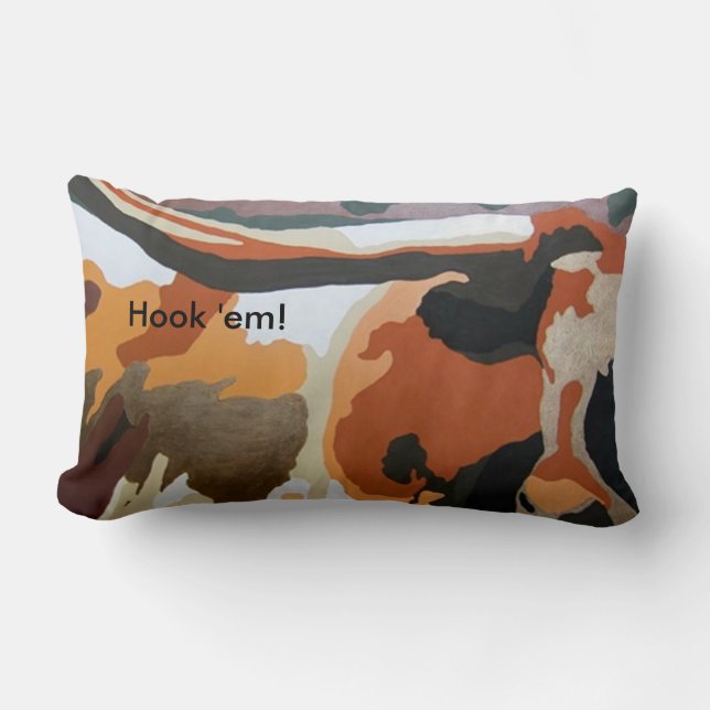 Bad Dude Longhorn Lumbar Pillow (Front)