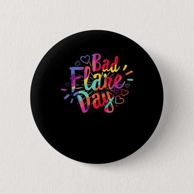 Bad Flare Day Complex Regional Pain Syndrome Aware Button (Front)