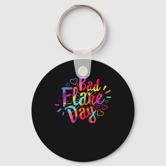 Bad Flare Day Complex Regional Pain Syndrome Aware Keychain (Front)