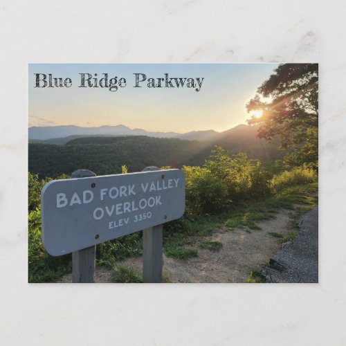 Bad Fork Valley Overlook at Sunset Postcard