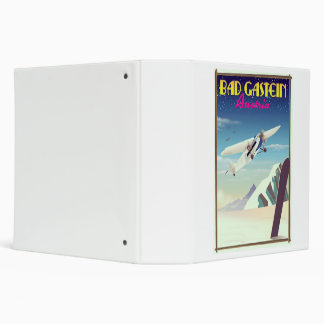Bad Gastein Austria Snowboarding poster 3 Ring Binder