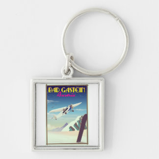 Bad Gastein Austria Snowboarding poster Keychain